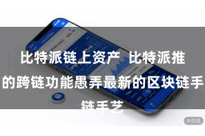 比特派链上资产  比特派推出的跨链功能愚弄最新的区块链手艺
